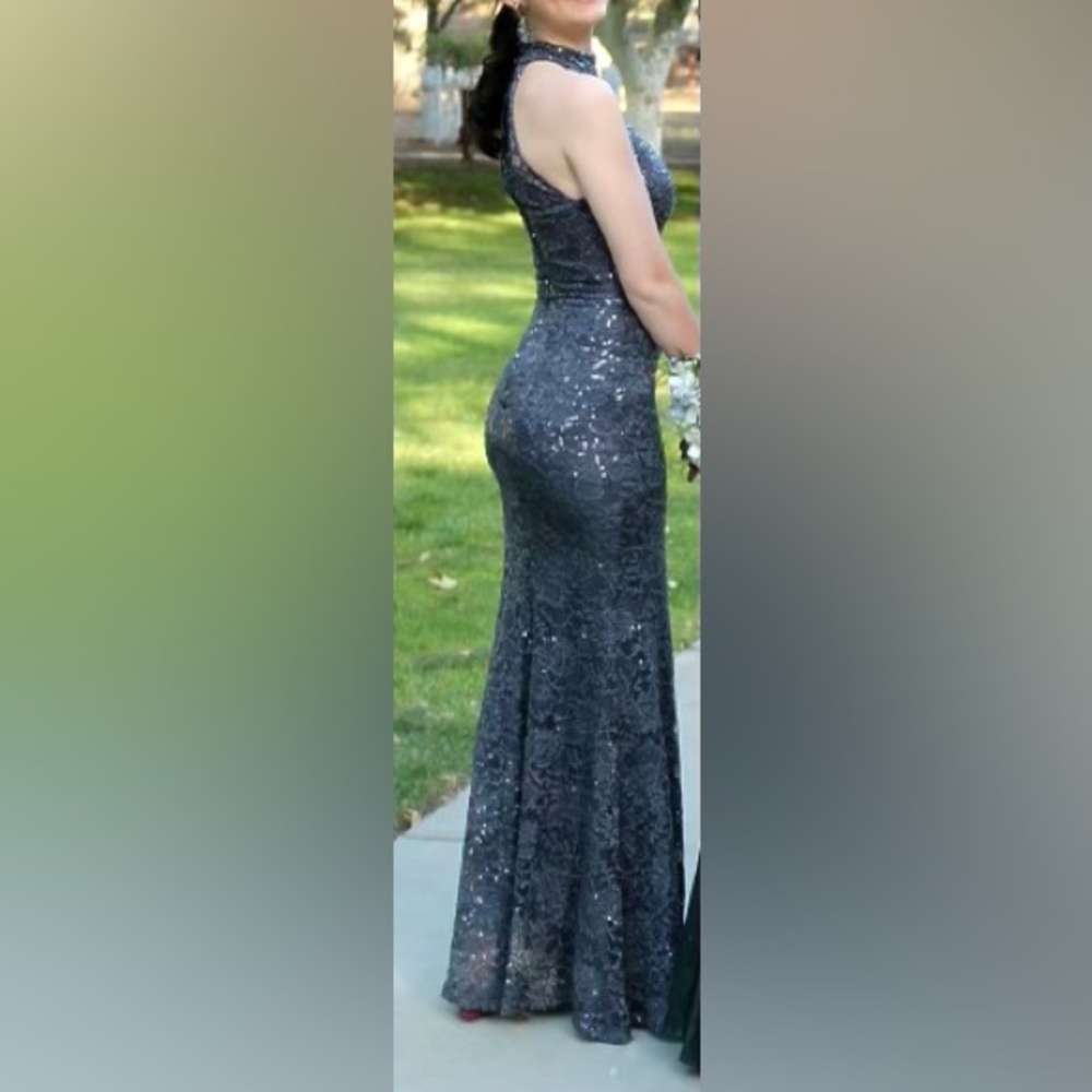 Sequined prom dress